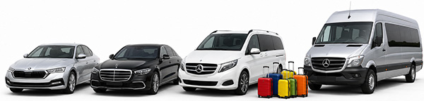 Fahrzeugflotte für den Flughafentransfer nach Pattaya: Limousine, Kombi, Van und Minibus
