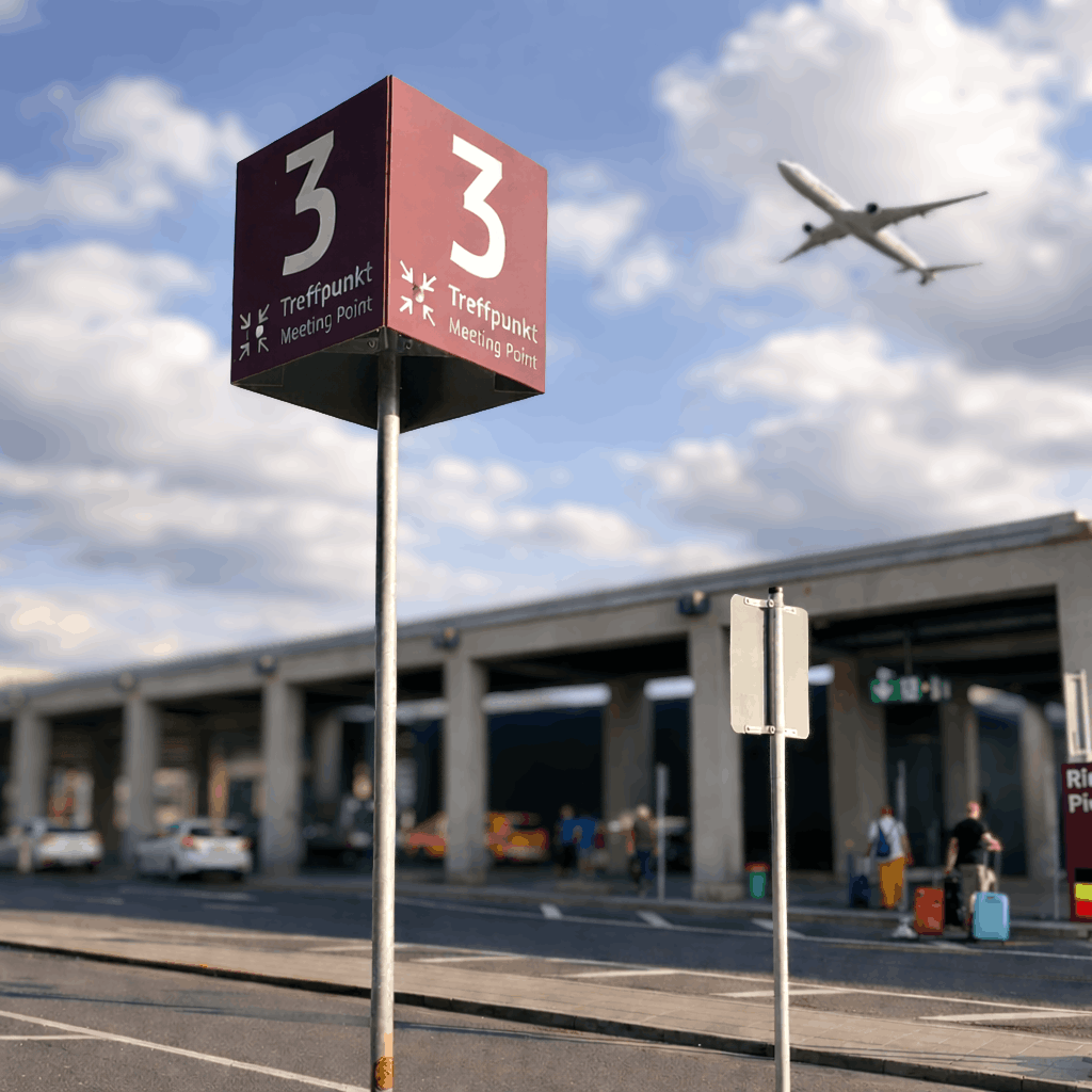 Fahrer mit Namensschild am Flughafen für den Transfer nach Pattaya